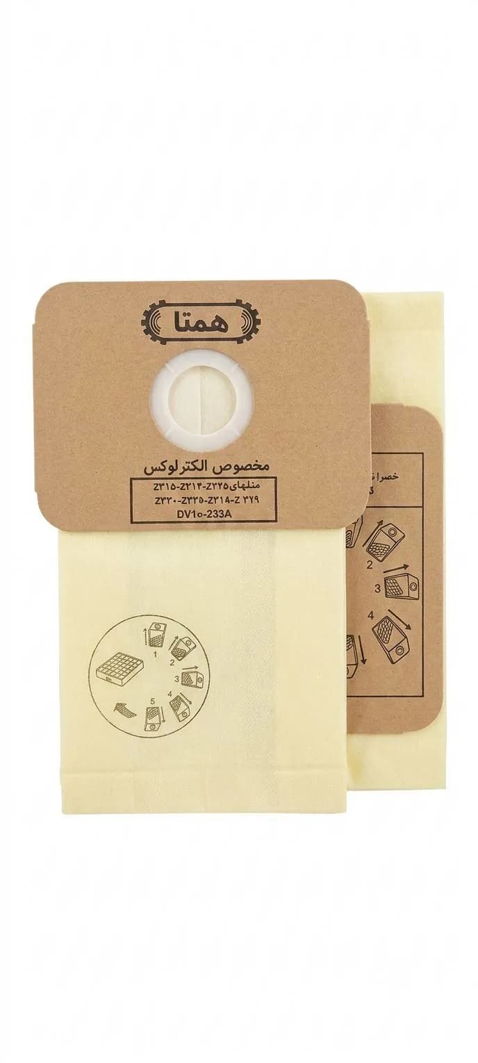 پاکت کاغذی جاروبرقی الکترولوکس قهوهای قدیم (۵ عددی)